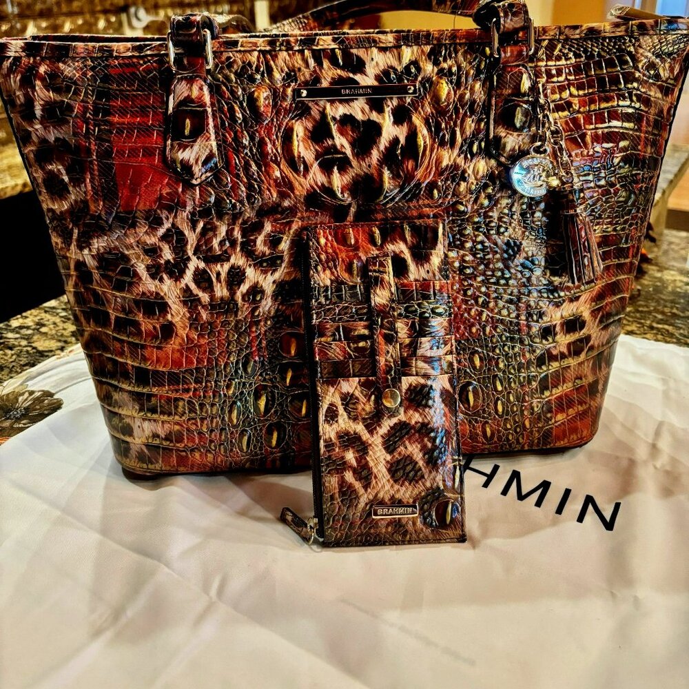 Brahmin Medium Asher Tartan Animal Melbourne